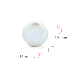 Bridal White Biwa Coin Pearl Clip-On Earrings Non-Pierced - Image 4