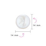 Baroque Irregular Coin Freshwater Pearl Stud Earrings Silver - Image 4