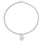 Dangling Heart Charm Anklet Ankle Bracelet Sterling Silver - Image 25