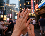 Elegant CZ Pave Cubic Zirconia Two Finger Statement Infinity Ring Sterling Silver - Image 3